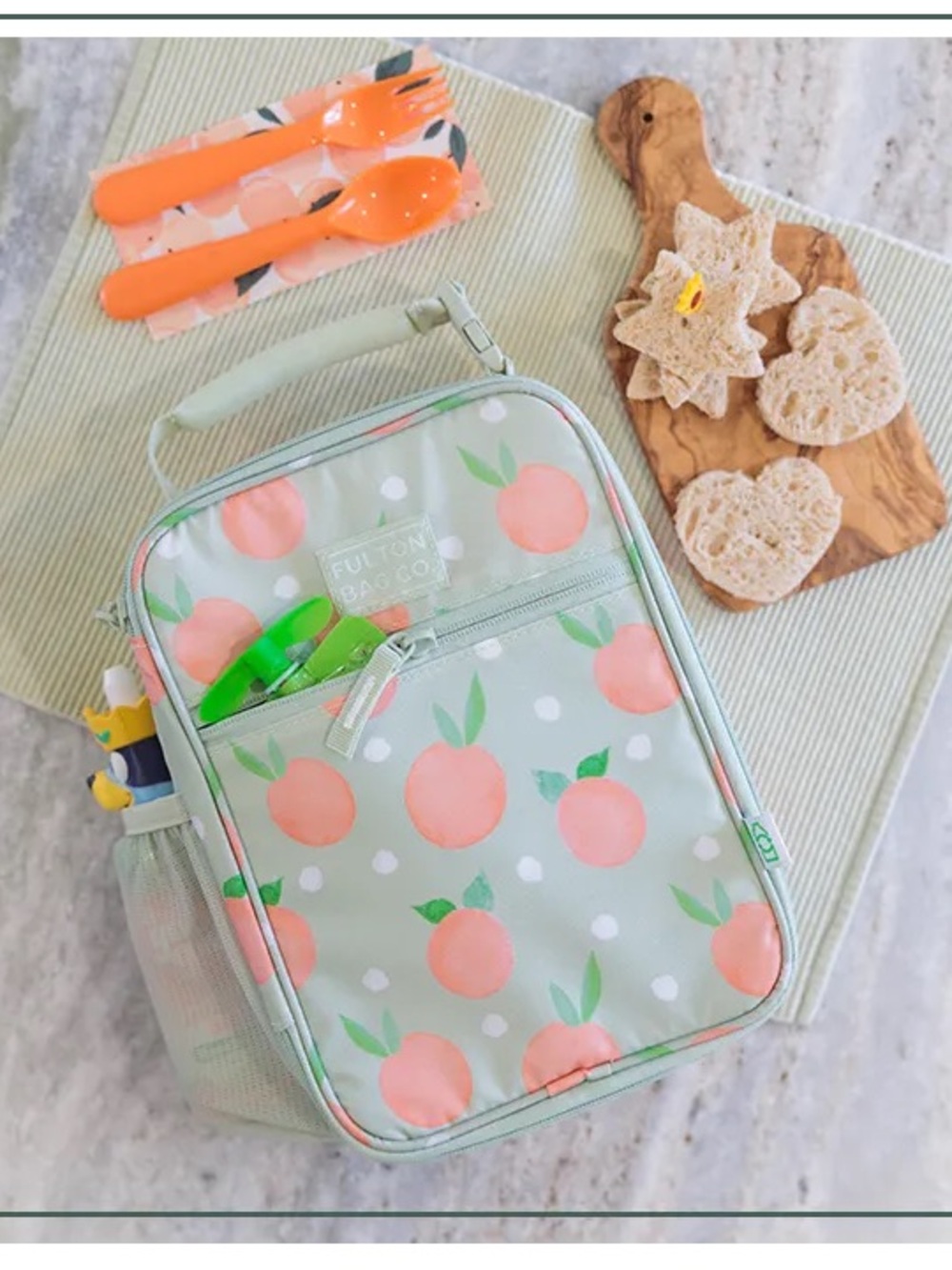 Peach Print Lunch Bag Cooler